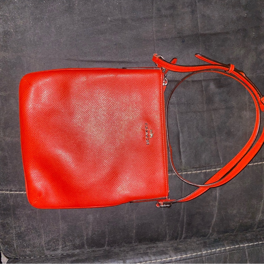 Coach Red Leather Bag